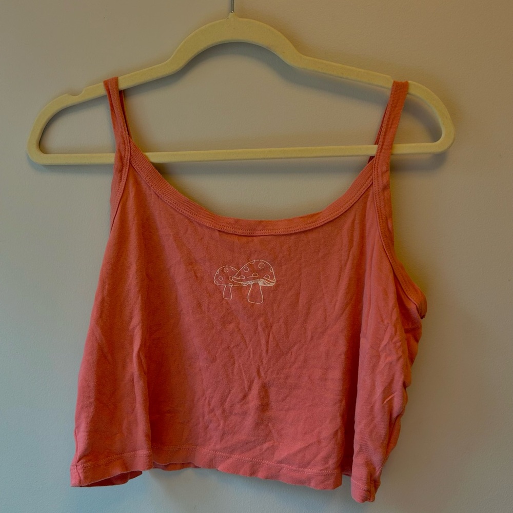 coral cropped tank